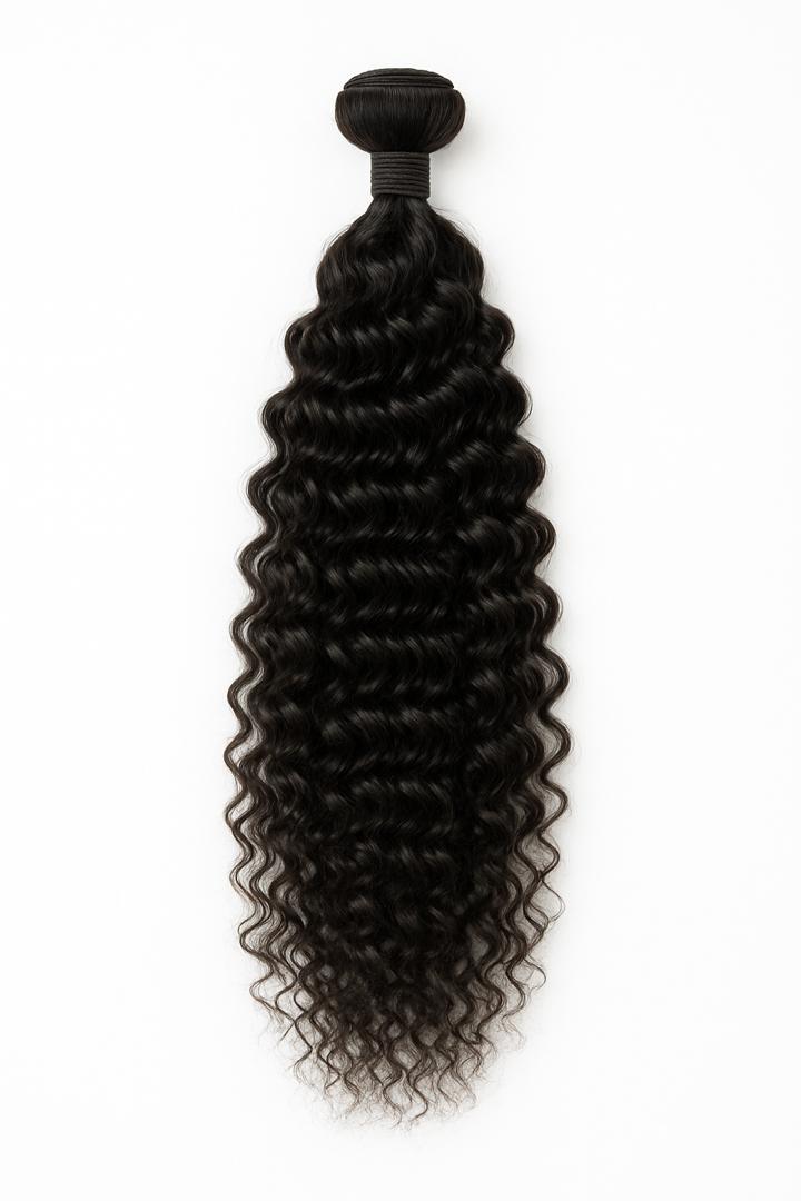 Deep curl virgin hair bundles