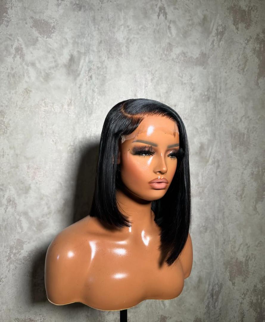 Straight Blunt cut 14 inches 6x6 180% density